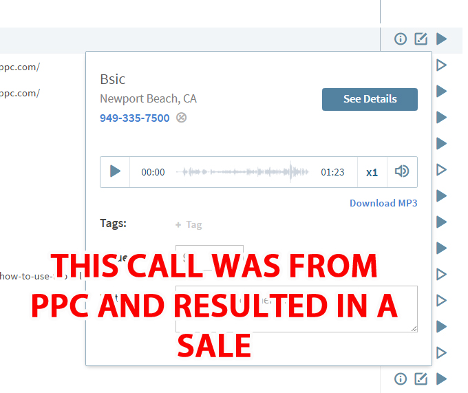 Call From PPC Using CallRail 