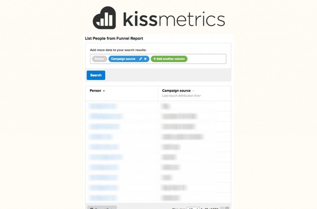 Export by Campaign in KissMetrics