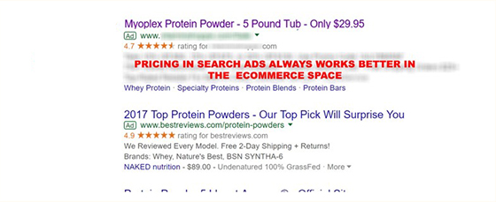 Used Pricing in Search Ads